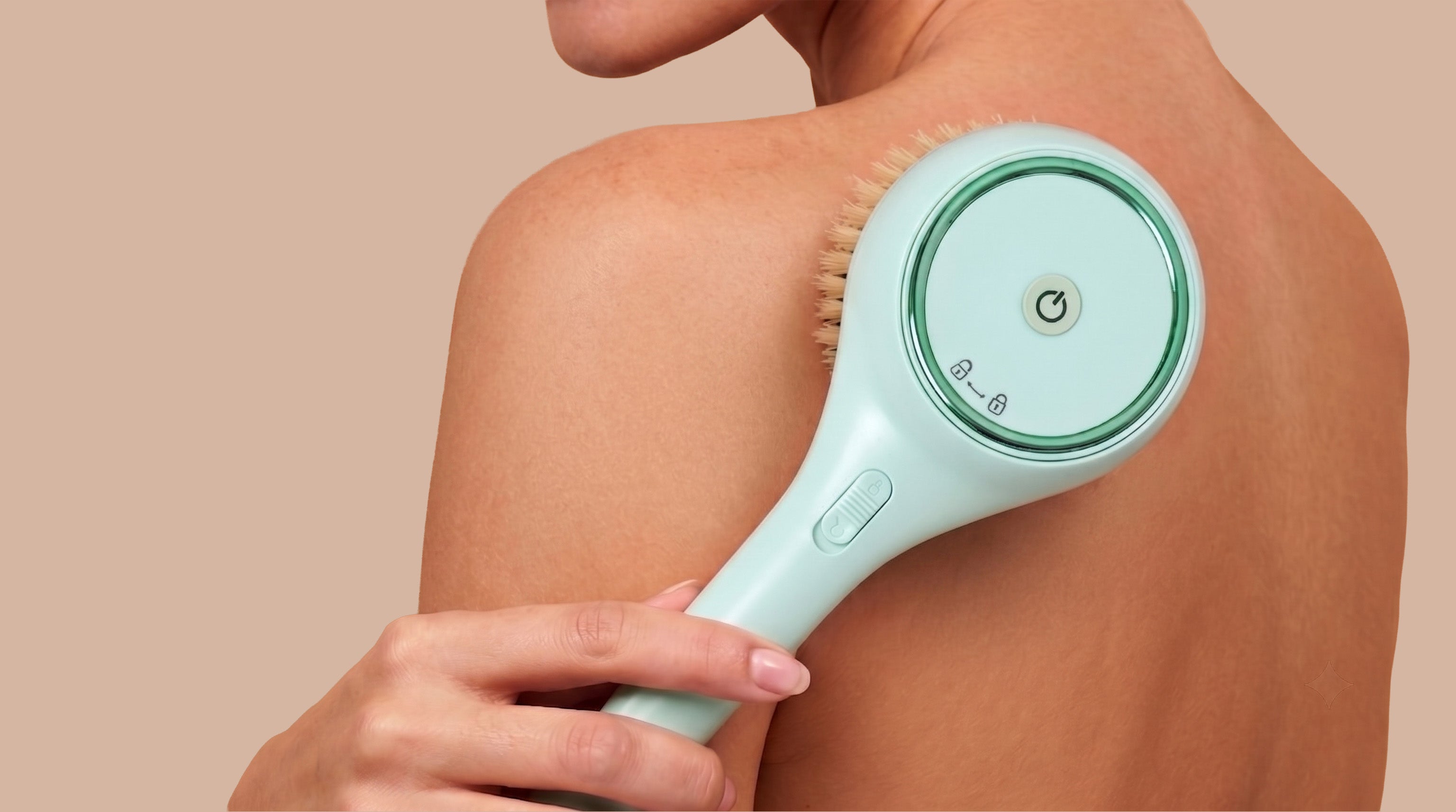 rollerstone electric dry body brush used on back area