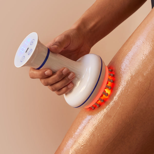 rollerstone lymphatic drainage massager with 30 adjustable levels for vibration, heat, and bio-pulse